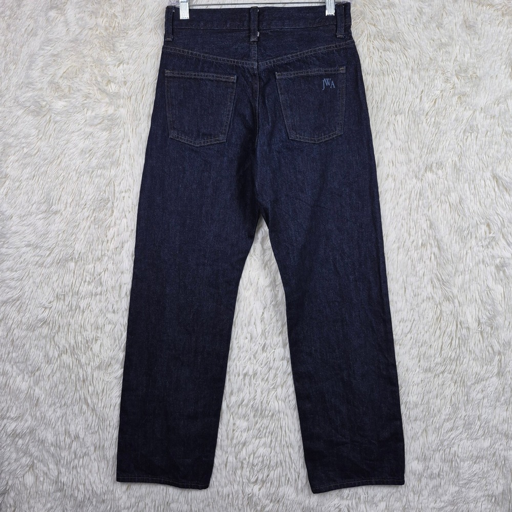 JW Anderson x Uniqlo Indigo Straight Leg Jeans 24x31 High Rise Dark Wash Denim - Picture 3 of 10